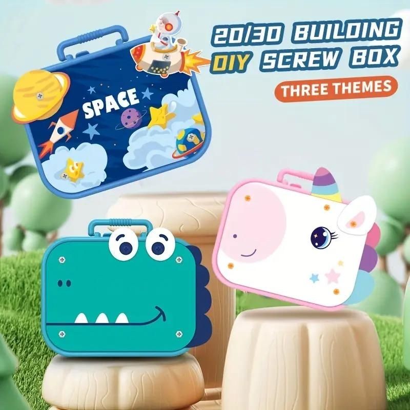 3D Screw Puzzle Box - 100% Safe Drill Screw Tool Set for Kid's