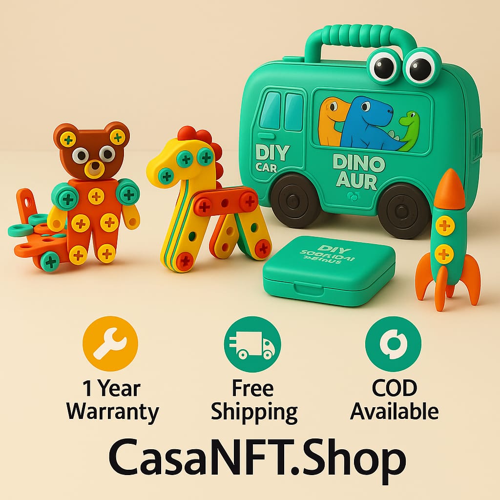 3D Screw Puzzle Box - 100% Safe Drill Screw Tool Set for Kid's