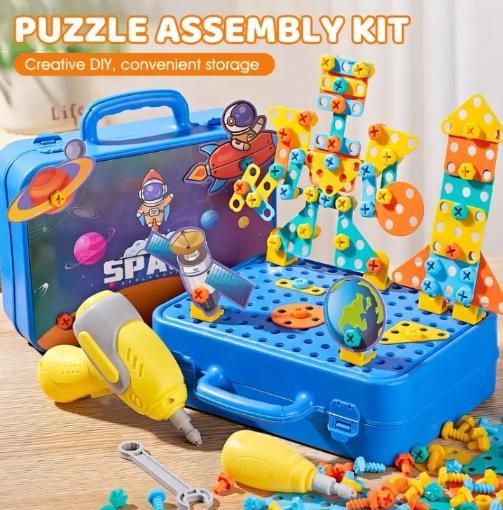 3D Screw Puzzle Box - 100% Safe Drill Screw Tool Set for Kid's