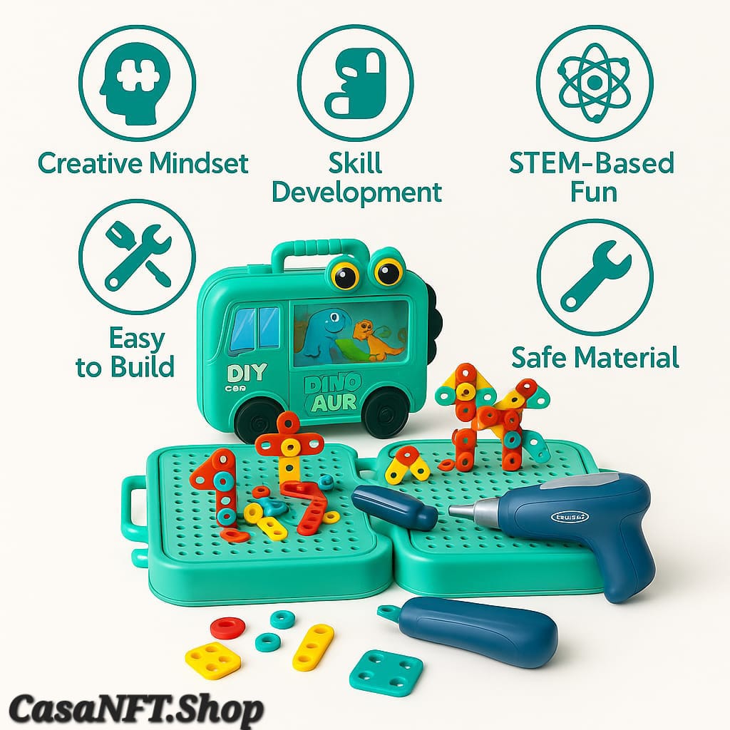 3D Screw Puzzle Box - 100% Safe Drill Screw Tool Set for Kid's